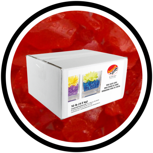 Colored ICE - Red - 10 lb (4.54 kg) Box